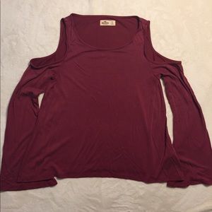 Hollister Cold Should Bell Sleeve Red Top